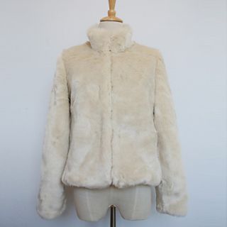 Thick Long Sleeve Standing Collar Faux Fur Party/Casual Jacket(More Colors)