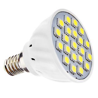 E14 3W 21x5050SMD 210 240LM 6000 6500K Natural White Light LED Spot Bulb (110V/220 240V)