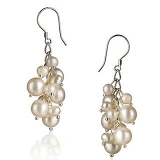 Fresh Water White Pearls and Sterling Silver Earings (CX027)