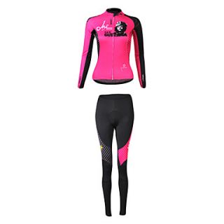 SPAKCT High Tech Womens Cycling Suits   Long Sleeve JerseyTrousers with Cushion