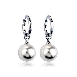 High Quality Platinum Plated Alloy With Imitation Pearls Earrings