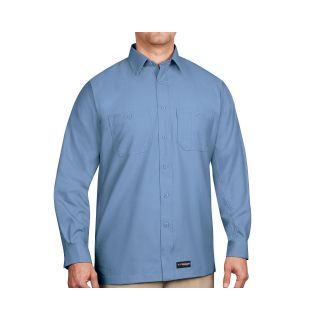 Wrangler Workwear Long Sleeve Canvas Shirt, Blue, Mens