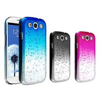 Waterdrop Gradient Color Transparent PC Hard Case for Samsung Galaxy S3 i9300