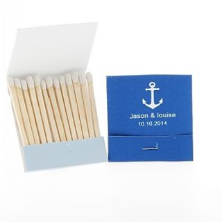 Personalized Matchbooks Anchor Set of 12 (More Colors)