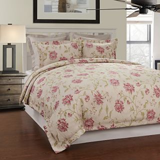 3 Piece Modern Style Red Jacquard Duvet Cover Set