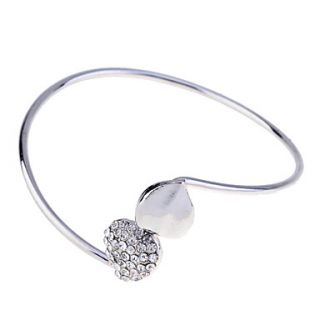 Alloy Crystal Heart Bracelet