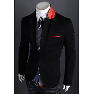 Stand Collar One Button Contract Color Suit