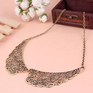 Palace carved hollow metallic sweater chain necklace fake collar collar(random color)