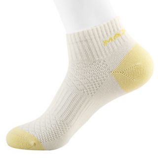 MAXLAND Womens White Bamboo Fiber Ankle Socks (Two Pairs)