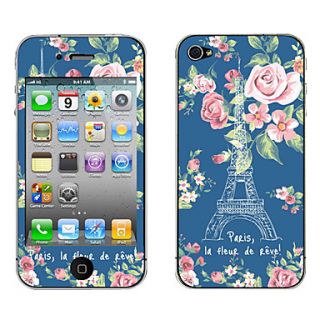 The Art Eiffel Tower Pattern Body Sticker for iPhone 4/4S