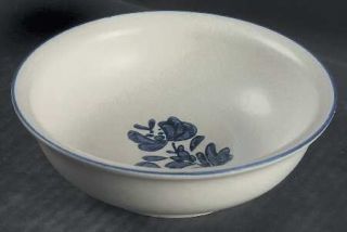 Pfaltzgraff Yorktowne (Usa) Soup/Cereal Bowl, Fine China Dinnerware   Blue Flora