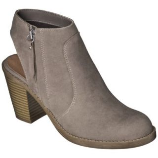 Womens Mossimo Kacie Open Heel Ankle Boots   Taupe 7