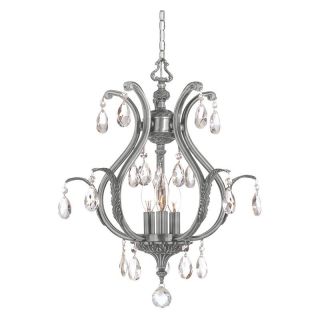 Crystorama 5560 PW CL MWP Dawson Chandelier   16W in. Pewter Multicolor   5560 
