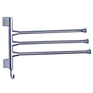 Rotatable Stainless Steel Three Bars Towel Rack