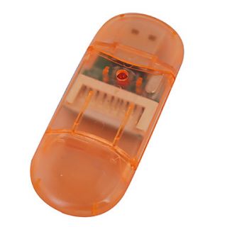 Sundike USB 2.0 SDHC SD/MMC Card Reader (Orange)