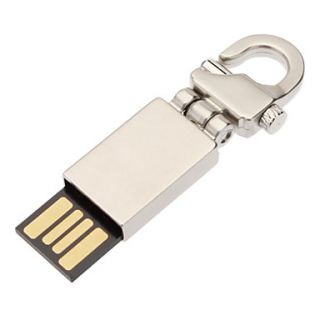 2GB Minimalist Steel Keychain Buckle USB Flash Drive