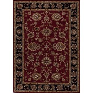 Hand tufted Traditional Oriental Red Wool Rug With Non skid Backing (9 X 12)