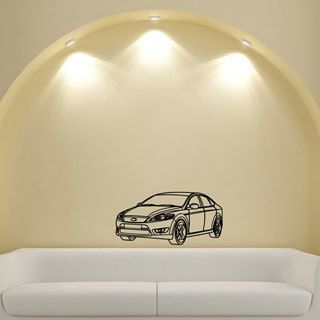 Ford Fusion Power Car Housewares Wall Art Design Vinyl Wall Art Decal (Glossy blackEasy to apply You will get the instructionDimensions 25 inches wide x 35 inches long )
