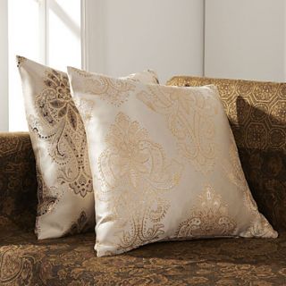 Set of 2 Elegant Jacquard Polyester Decorative Pillow Cover