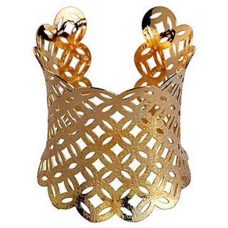 Golden Hollow Cuff Bracelet