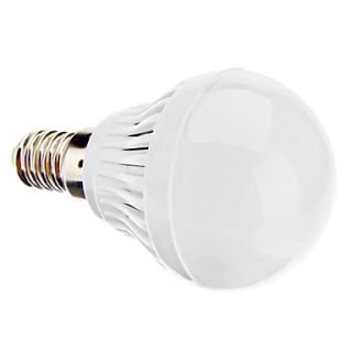 E14 3W 220 250LM 6000 6500K Natural White Light LED Ball Bulb (220 240V)