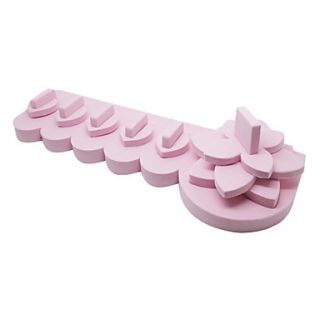 Transformable Pink Sponge Lotus Nail Art Display and Operational Table