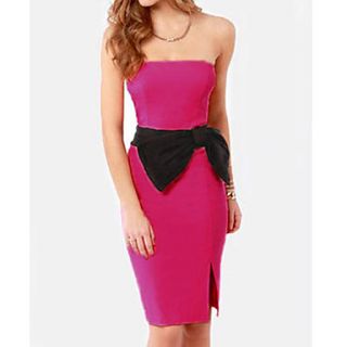 Womens Stunning Side up Strapless Rose Midi Dress
