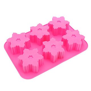 Snowflake Shaped Silicone Cake Cookie Mould