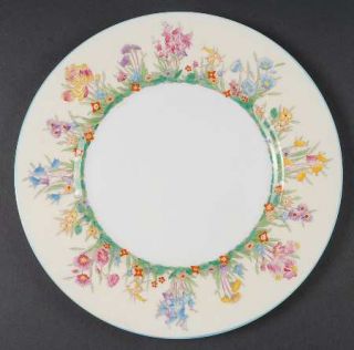 Wedgwood Prairie Flowers Dinner Plate, Fine China Dinnerware   Raised Grass/Flow