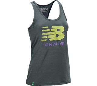 Womens New Balance Big Brand Tennis Tank WTT3352   Magnet/Sunny Lime Athletic A