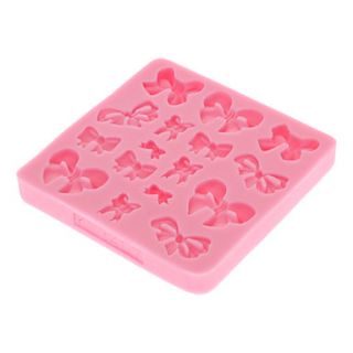 Bowknot Is Series 3D Liquid Silicone Double Sugar Mold Shape