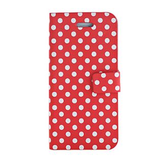 Round Dots Pattern PU Case with Card Slot for iPhone 5C (Assorted Colors)