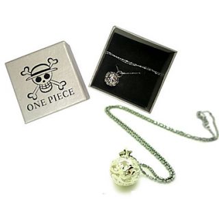 One Piece Monkey D. Luffy Hollow Out Silver Necklace