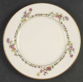 Lamberton Doris Luncheon Plate, Fine China Dinnerware   Ivory Background,   Mult