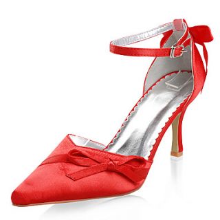 Satin Upper High Heel Closed toes Special Occasion Shoes More Colors Available