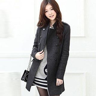  2053 # long show thin trench coat of cultivate ones morality dress double breasted wool coat