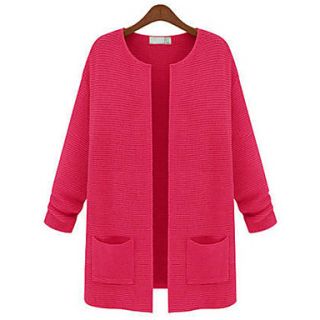 Womens Knitting Cardigan Solid Casual Sweater Coat