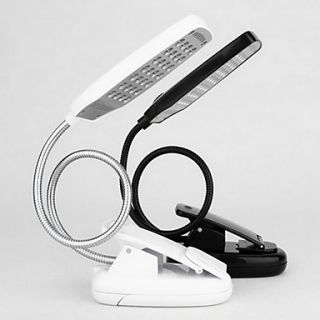 Flexible 28 LED Light Clamp on Desk Lamp In White Light USB Plug