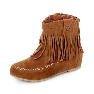 Suede Flat Hell Cowboy Boots With Tassel (More Colors)