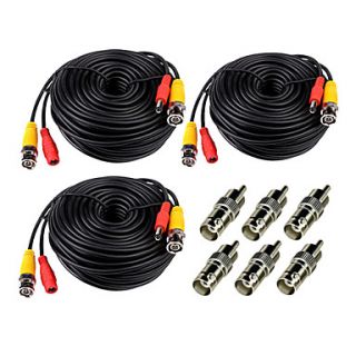 3100 Feet(30M) Video Power CCTV Security Cameras Cable with BNC RCA Connectors