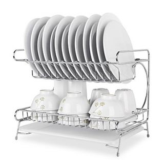 Racks,Silver Stainless Steel Dishes Rack Dish Drainer