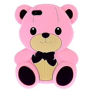 Lovely 3D Bear Shaped Pattern Silicone Soft Case for iPhone 5/5S