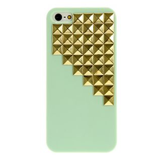 Gold Pyramid Rivets Studs Design PC Hard Case for iPhone 5/5S (Assorted Colors)