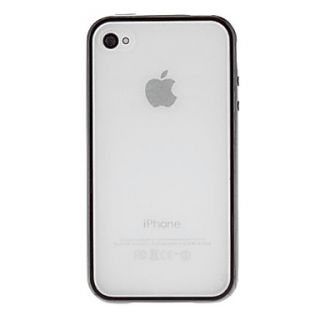 Special Design Transparent Back and Solid Color Frame Hard Case for iPhone 4/4S (Assorted colors)