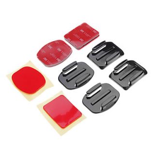 2x Flat Mounts 2x Curved Mounts 3M adhesive pads for GoPro HD Hero 3 2 1  uk