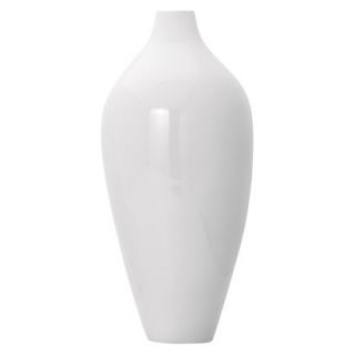 Juno Bamboo Tapered Floor Vase 21   White by Torre & Tagus