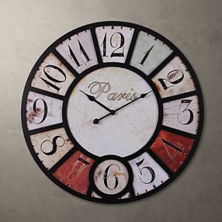 H23 Country Retro Style Metal Wall Clock
