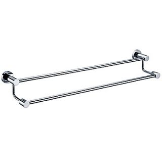 Chrome finished Solid Brass 25 Inch Double Towel Bar