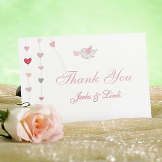 Thank You Card   Bird in Love (Set of 12)