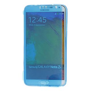 Transparent TPU Pattern Soft Cover Case with Face Cover for Samsung Galaxy Note3